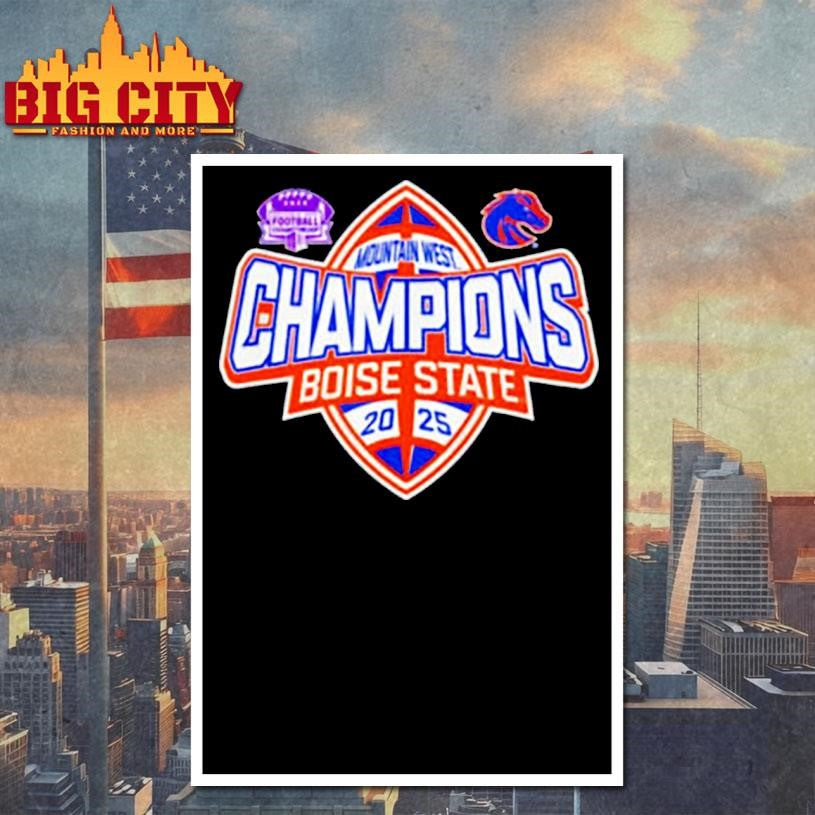 Boise State Broncos Mountain West Champs 2025 Football Shirt