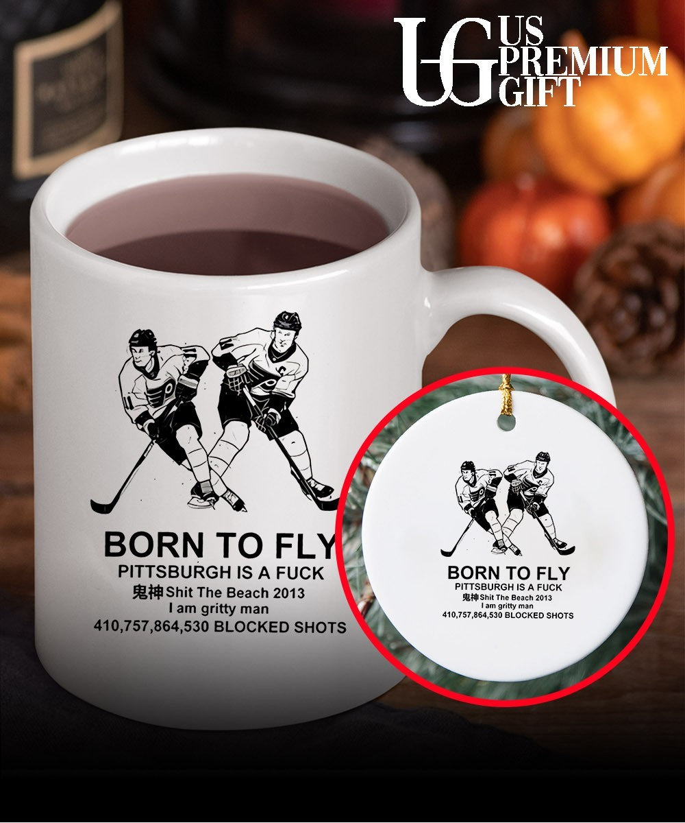 Born To Fly Pittsburgh is a fuck Philadelphia Flyers Hockey shirt