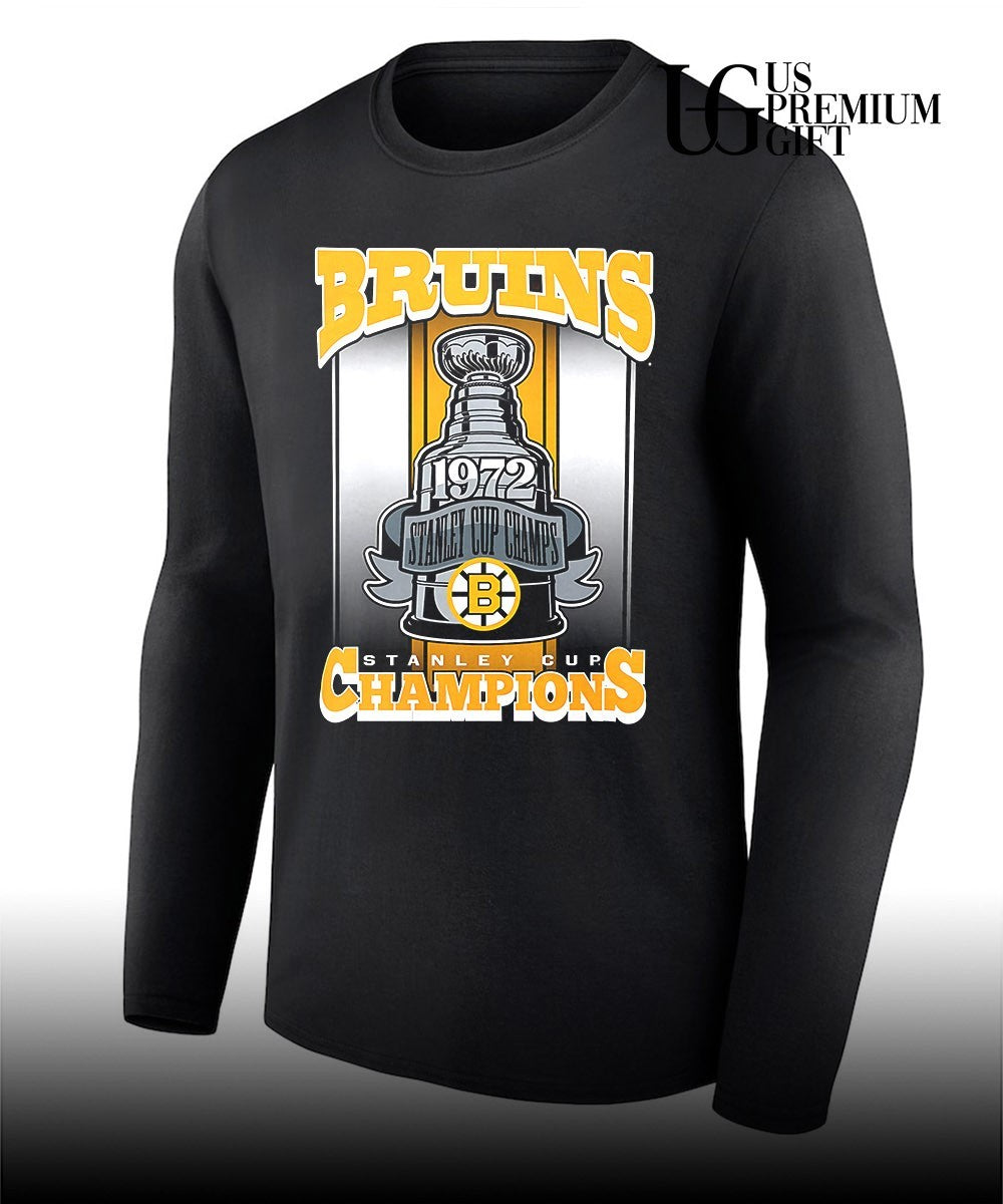 Boston Bruins NHL Stanley Cup Champions 1972 trophy graphic shirt