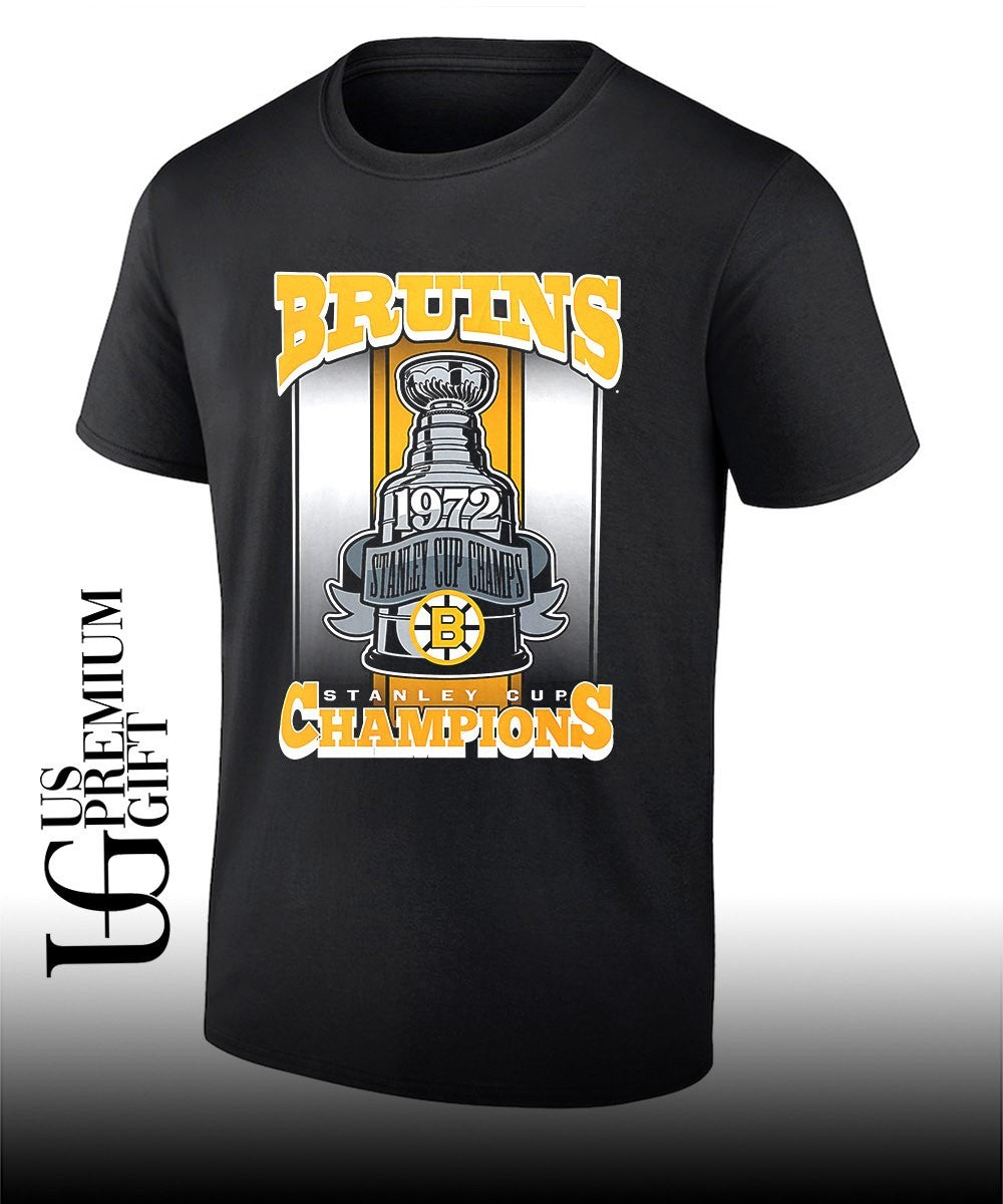 Boston Bruins NHL Stanley Cup Champions 1972 trophy graphic shirt