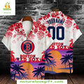 Boston Red Sox Hawaiian Shirt Tropical Sunset Custom Baseball Apparel