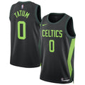 Boston Celtics #0 Jayson Tatum Unisex 202425 Swingman Player Jersey - City Edition - Black