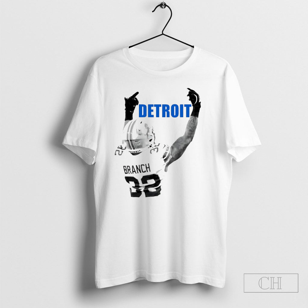 Brian Branch 32 Detroit Lions Grit Middle Finger Tee