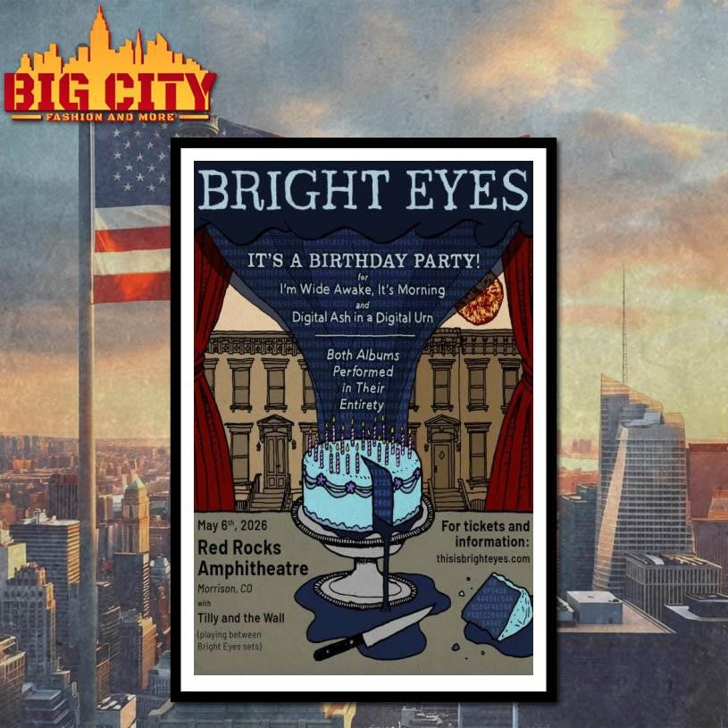 Bright Eyes May 6 2026 Red Rocks Amphitheater Morrison CO Poster Shirt
