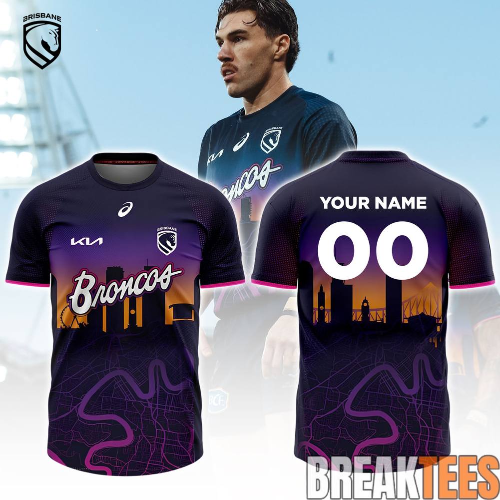 Brisbane Broncos City Map Shirt