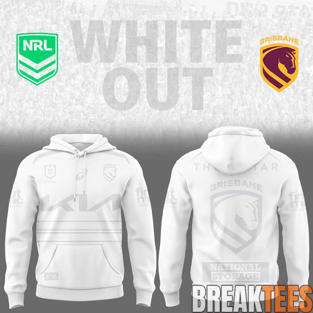 Brisbane Broncos White out NRL Limited Edition Hoodie