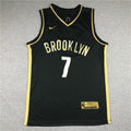 Brooklyn Nets #7 Kevin Durant New Nets 7 Black Gold Style 2