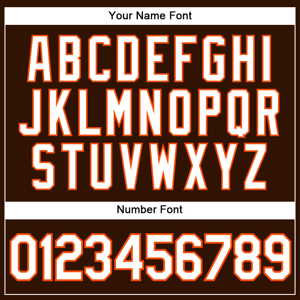 Custom Brown White Pinstripe Orange Authentic Baseball Jersey