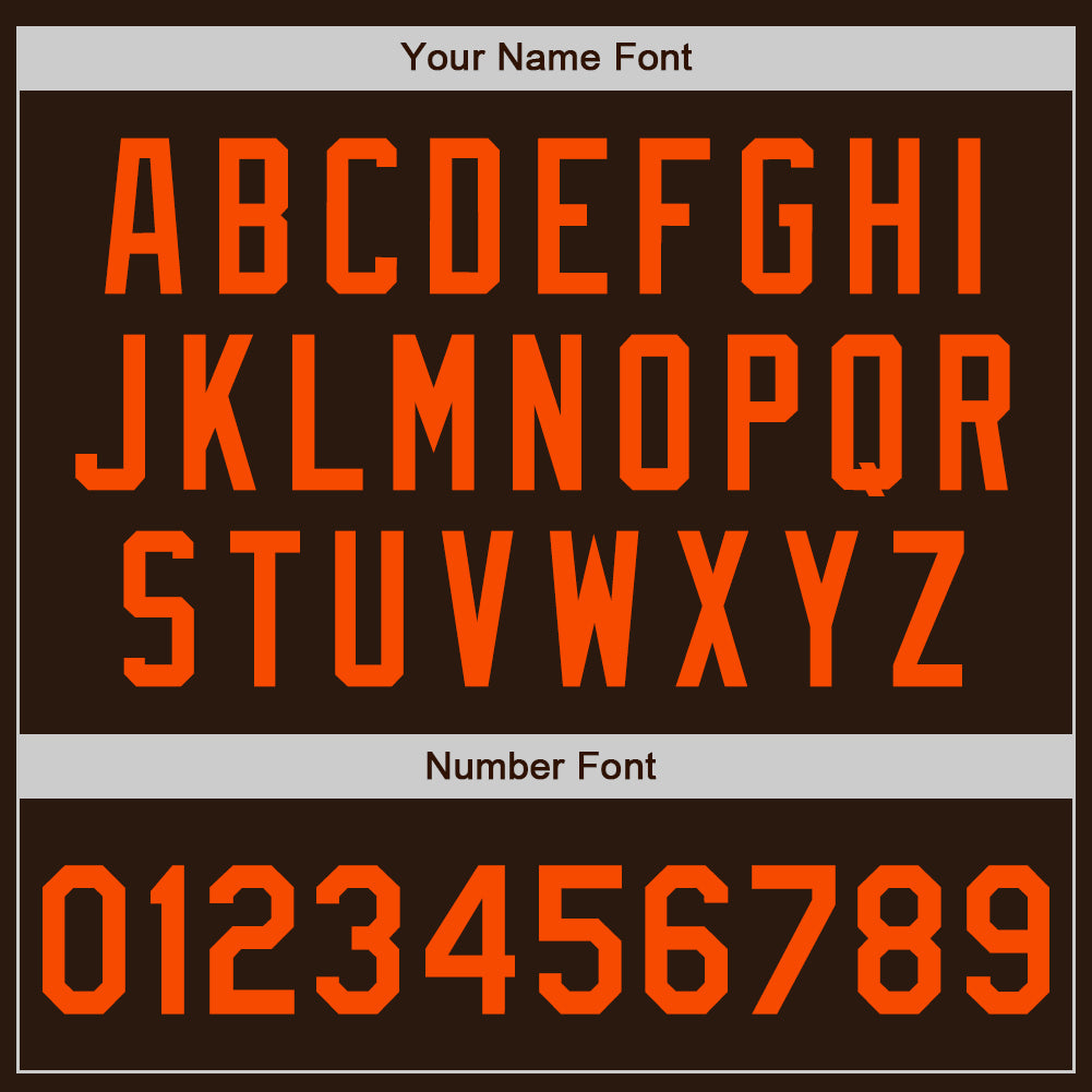 Custom Brown Orange Authentic Baseball Jersey