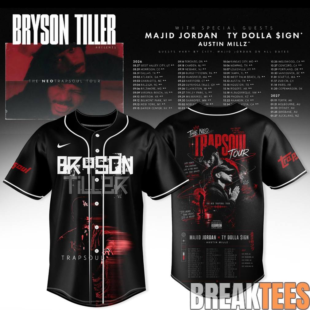 Bryson Tiller The Neo Trapsoul Tour 2026 Special Jersey