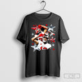 Buccaneers Red And Pewter Stars Football Team Shirt Tee