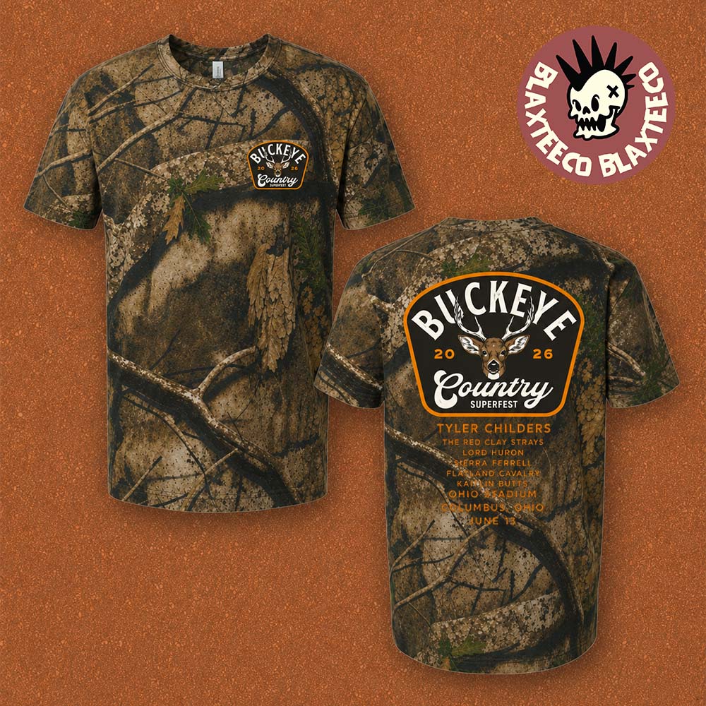 Buckeye Country Superfest 2026 Exclusive Merchandise In Columbus Ohio At Ohio Stadium On June 13 2026 Camo T-Shirt
