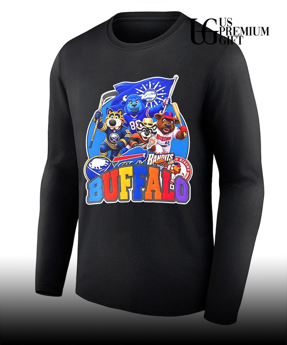 Buffalo sports mascot Squad flag shirt