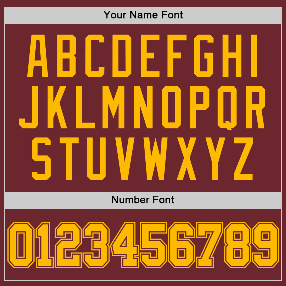Custom Burgundy Gold Authentic Basketball Jersey