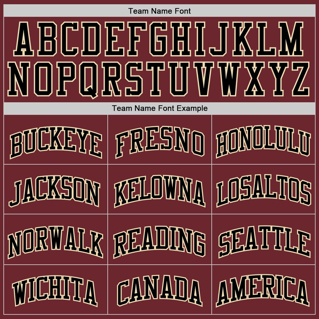 Custom Burgundy Black-Cream Authentic Basketball Jersey
