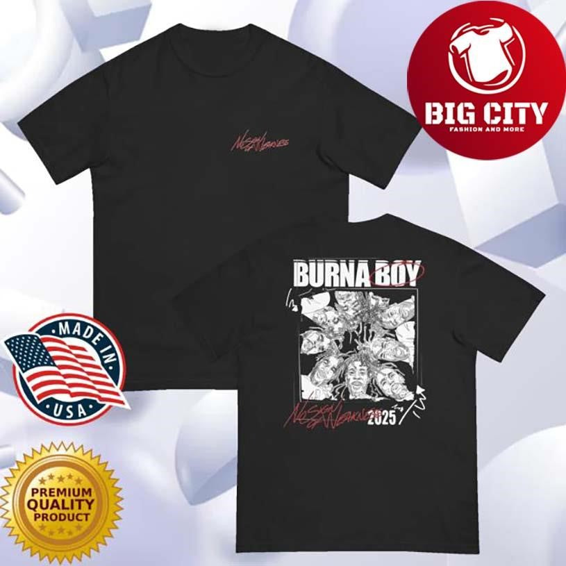 Burna Boy Many Faces Two Sided Shirt