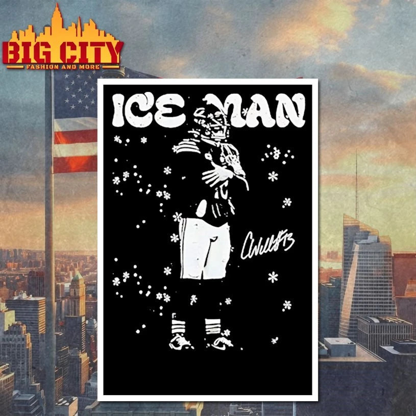 Caleb Williams Ice Man black and white signature shirt