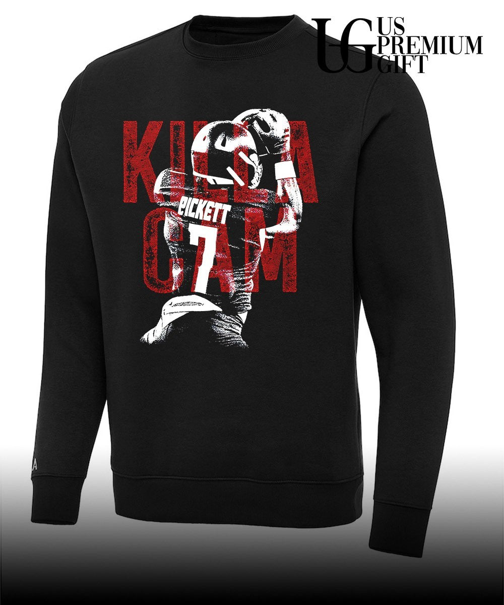 Cam Pickett Kansas Jayhawks football College Bitmap Overlay shirt