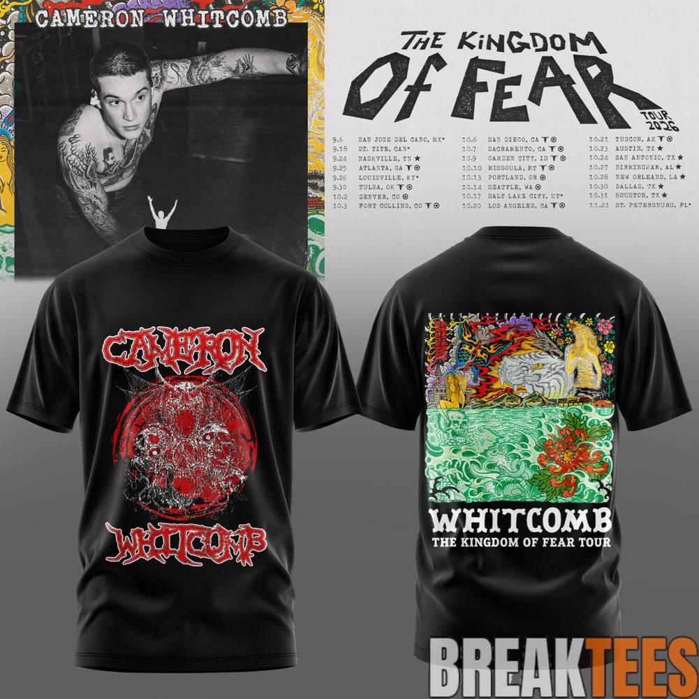 Cameron Whitcomb The Kingdom of Fear Tour 2026 Shirt