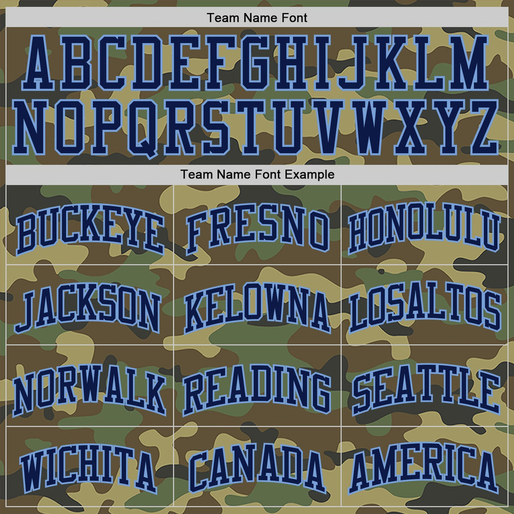 Custom Camo Navy-Light Blue Authentic Salute To Service Basketball Jersey