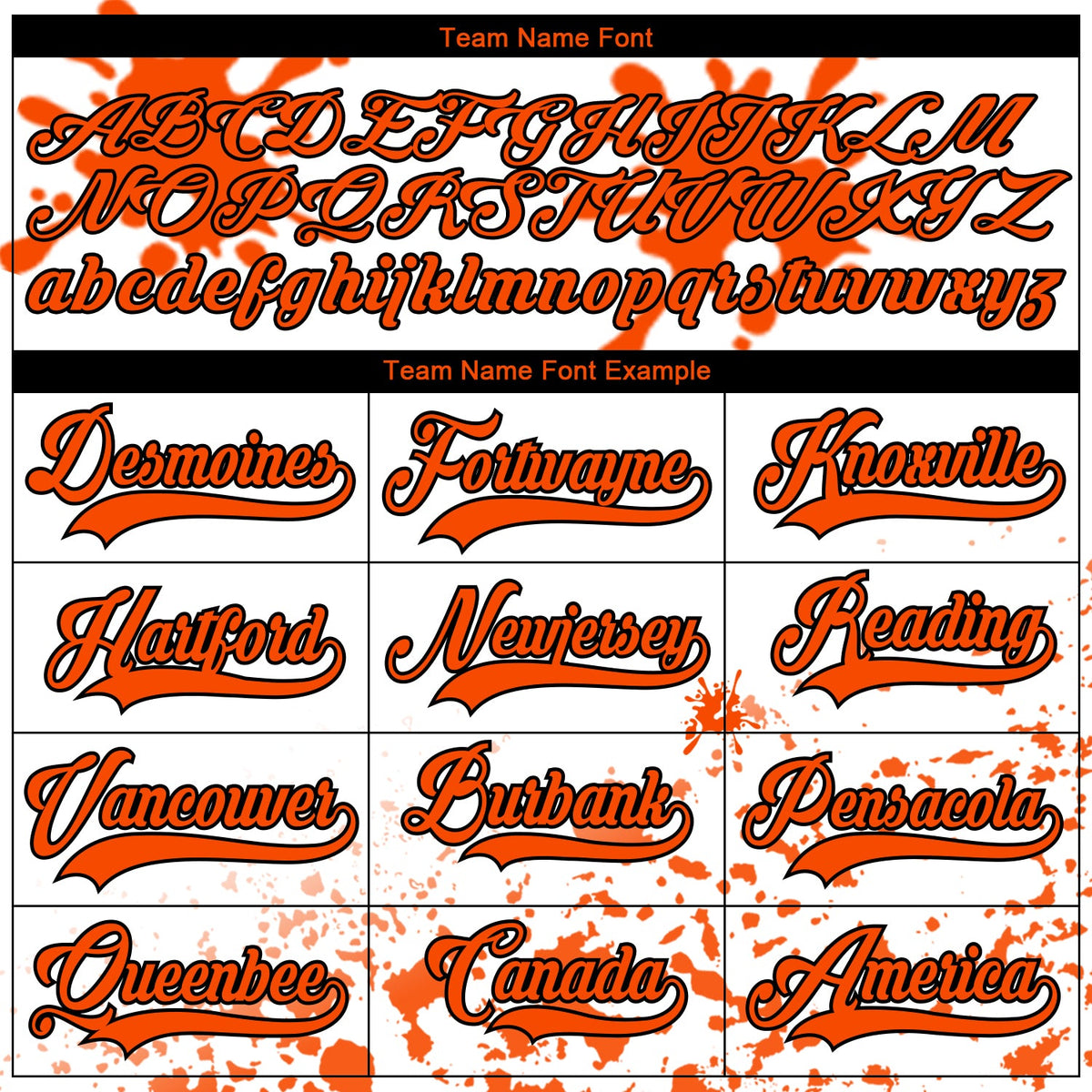 Custom Camo Orange Black-White Splash Hockey Lace Neck Jersey