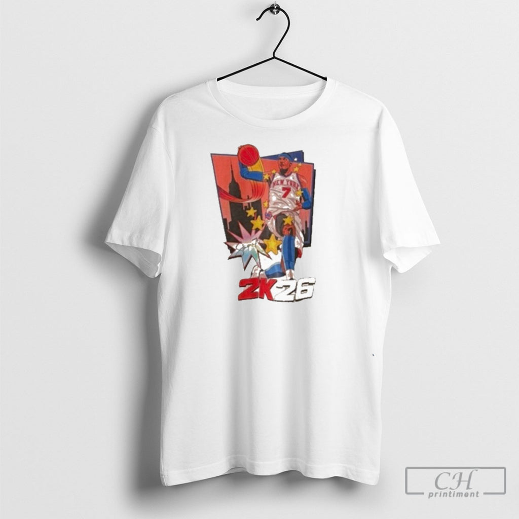 Carmelo Anthony York Knicks Nba 2k26 T Shirt