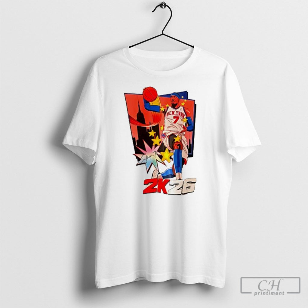 Carmelo Anthony York Knicks Nba 2k26 Shirt Tee