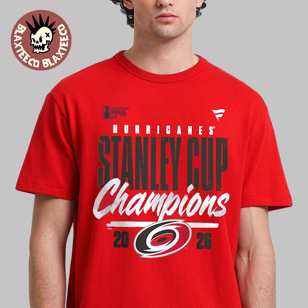Carolina Hurricanes Red 2026 Stanley Cup Champions Logo T-Shirt