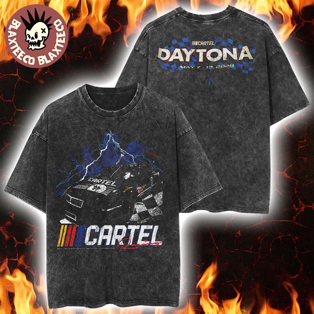 Cartel Band Welcome To Rockville 2026 Festival Limited Edition Merch From May 7 To 10 2026 Daytona NASCAR Style Cartel Racing Vintage Washed Tee