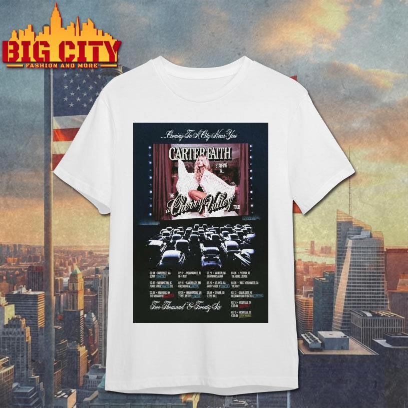 Carter Faith The Cherry Valley Tour 2026 Poster Shirt