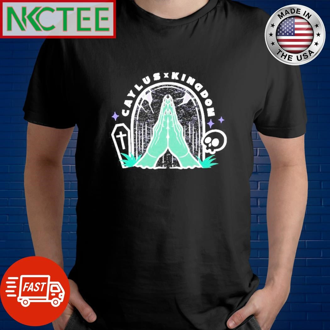 Caylus Aura Caylus X Kingdom pray hand shirt