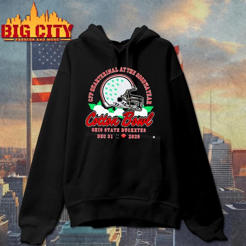 Cfp Quarterfinal At The Goodyear Cotton Bowl Bound Ohio State Buckeyes December 31 2025 Helmet Shirt