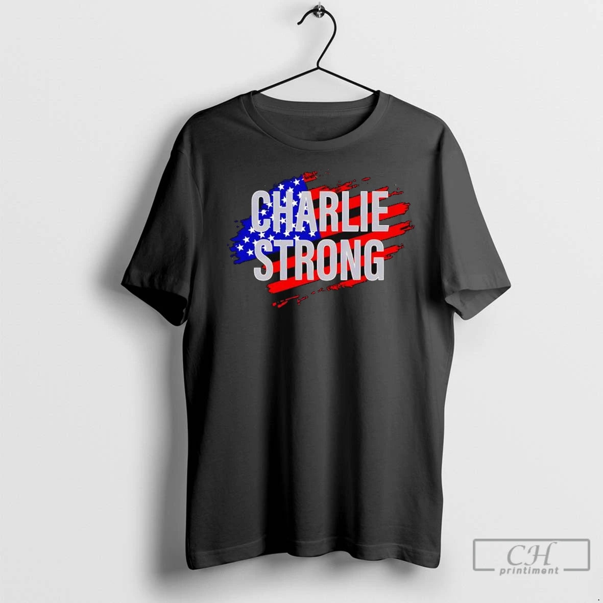 Charlie Strong Usa Flag T Shirts