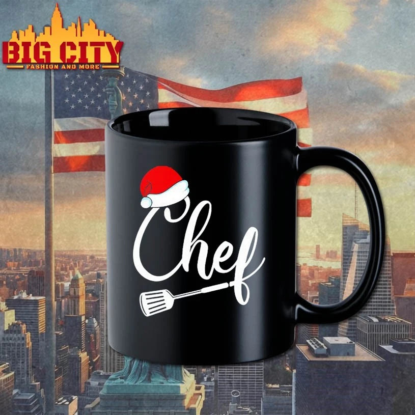 Chef Christmas Cook Hat santa shirt