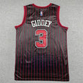 Chicago Bulls #3 Josh Giddey 26 Bulls 3 Black Style 1