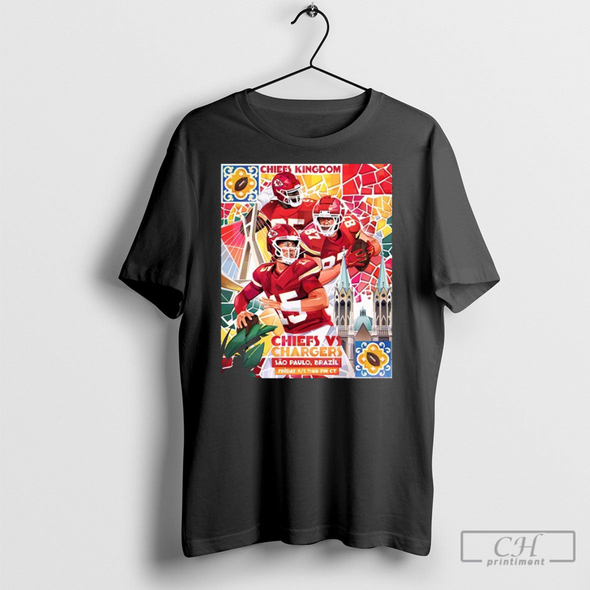 Chiefs Kingdom 2025 Chargers Vs Chiefs Sao Paulo Game T Shirt