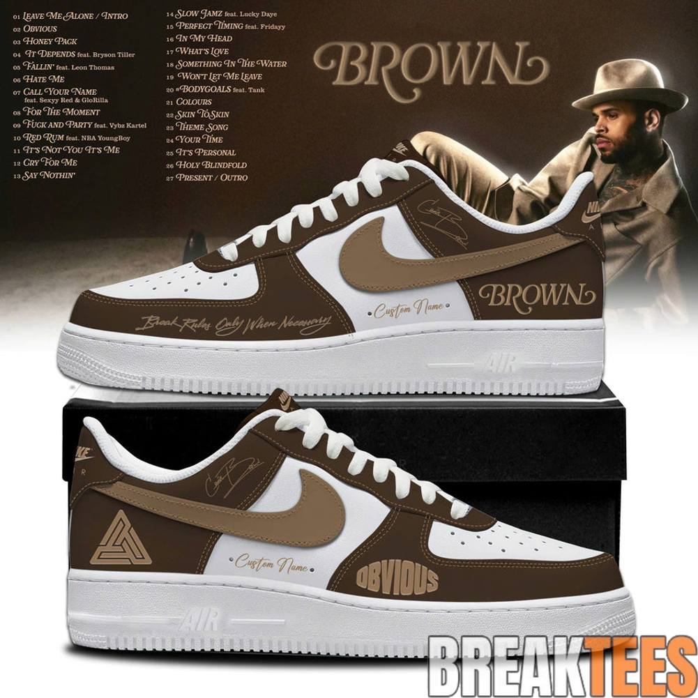 Chris Brown BROWN Album Custom Air Force 1 Sneaker