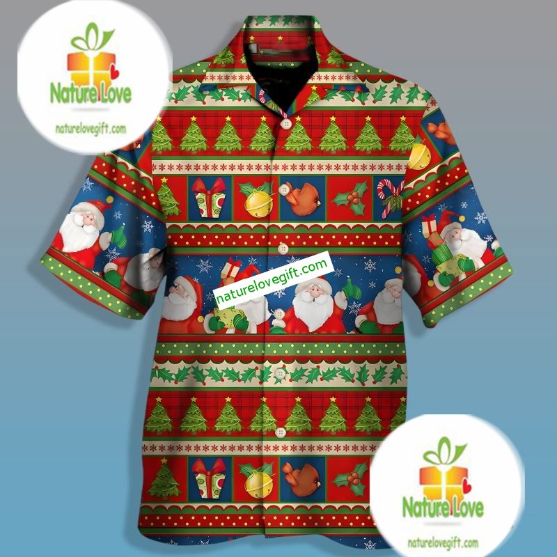 Christmas Santa Claus Xmas Tree Red Ugly Best Hawaiian Shirts