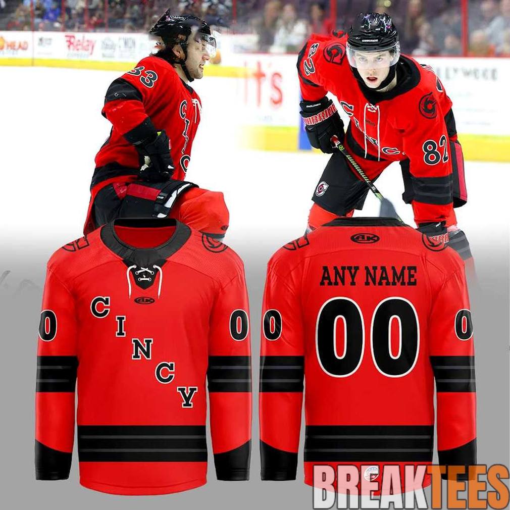 Cincinnati Cyclones 2026 Red Game Custom Hockey Jersey