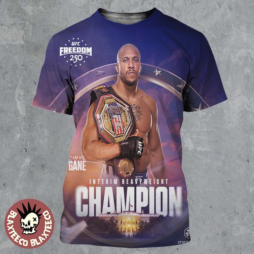 Ciryl Gane UFC Freedom 250 Interim Heavyweight Champion All Over Print Shirt