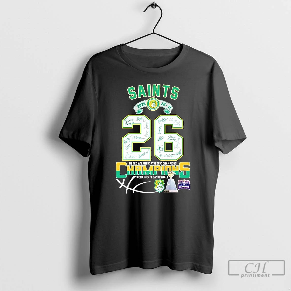 Classic 2026 21 11 Siena Saints Mens Basketball Metro Atlantic Athletic Champions T Shirts Sweater