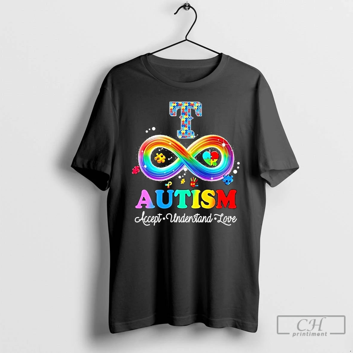 Classic Autism Accept Understand Love Texas Rangers Baseball Logo