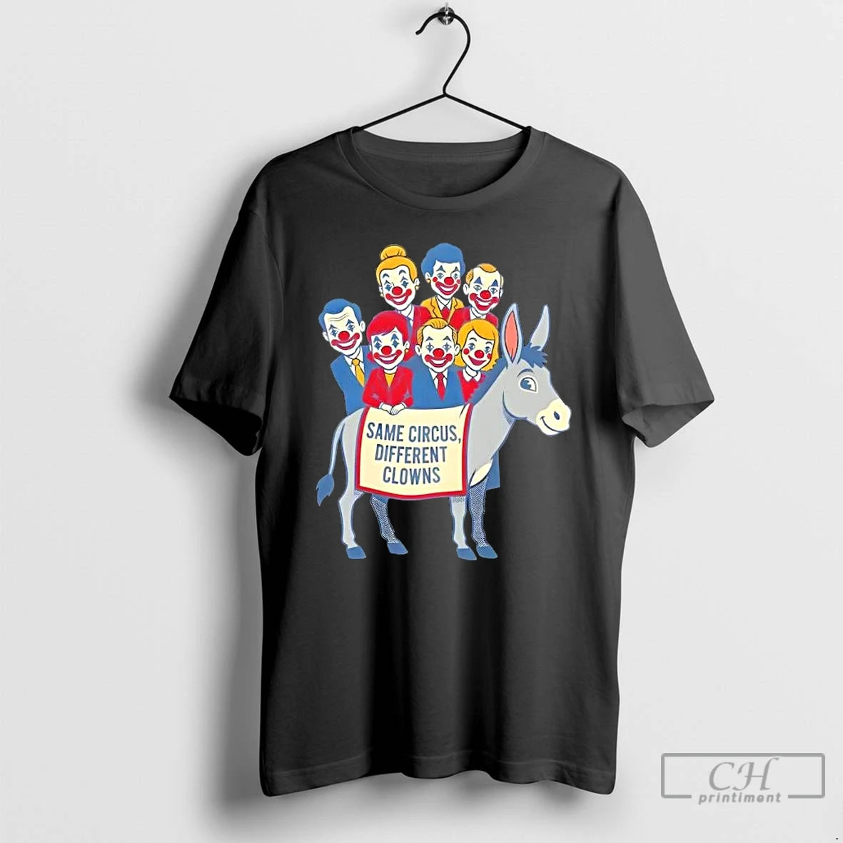 Classic Donkey Same Circus Different Clowns Cartoon