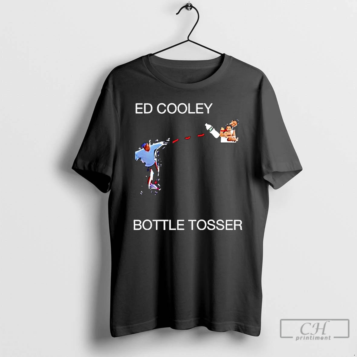 Classic Ed Cooley Georgetown Coach Throwing Bottle Tosser Graphic