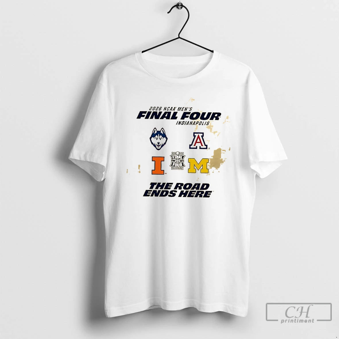 Classic Illinois Fighting Illini Basketball Final Four The Road Ends Here 2026 T Shirts Sweater