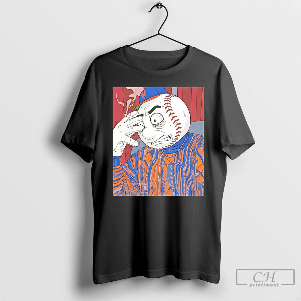Classic Mr Stressed Smoking New York Mets