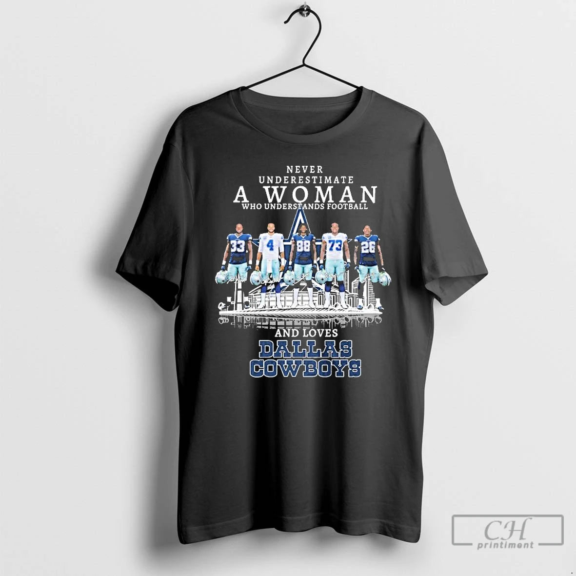Classic Never Underestimate A Woman Who Understands Football And Loves Dallas Cowboys Signatures Players