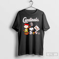Classic Peanuts Chracters Flag With St Louis Cardinals Red