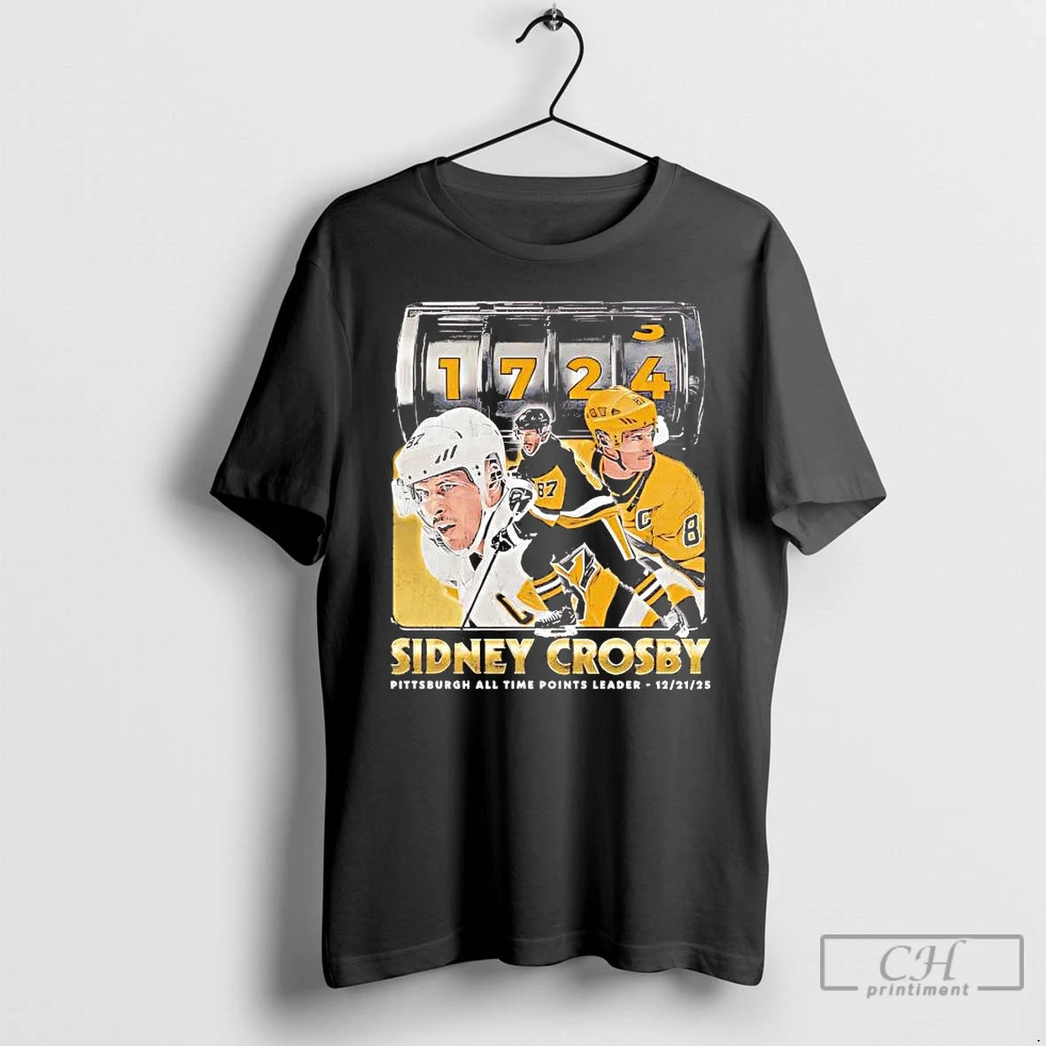 Classic Sidney Crosby Pittsburgh Penguins 1724 All Time Points Leader