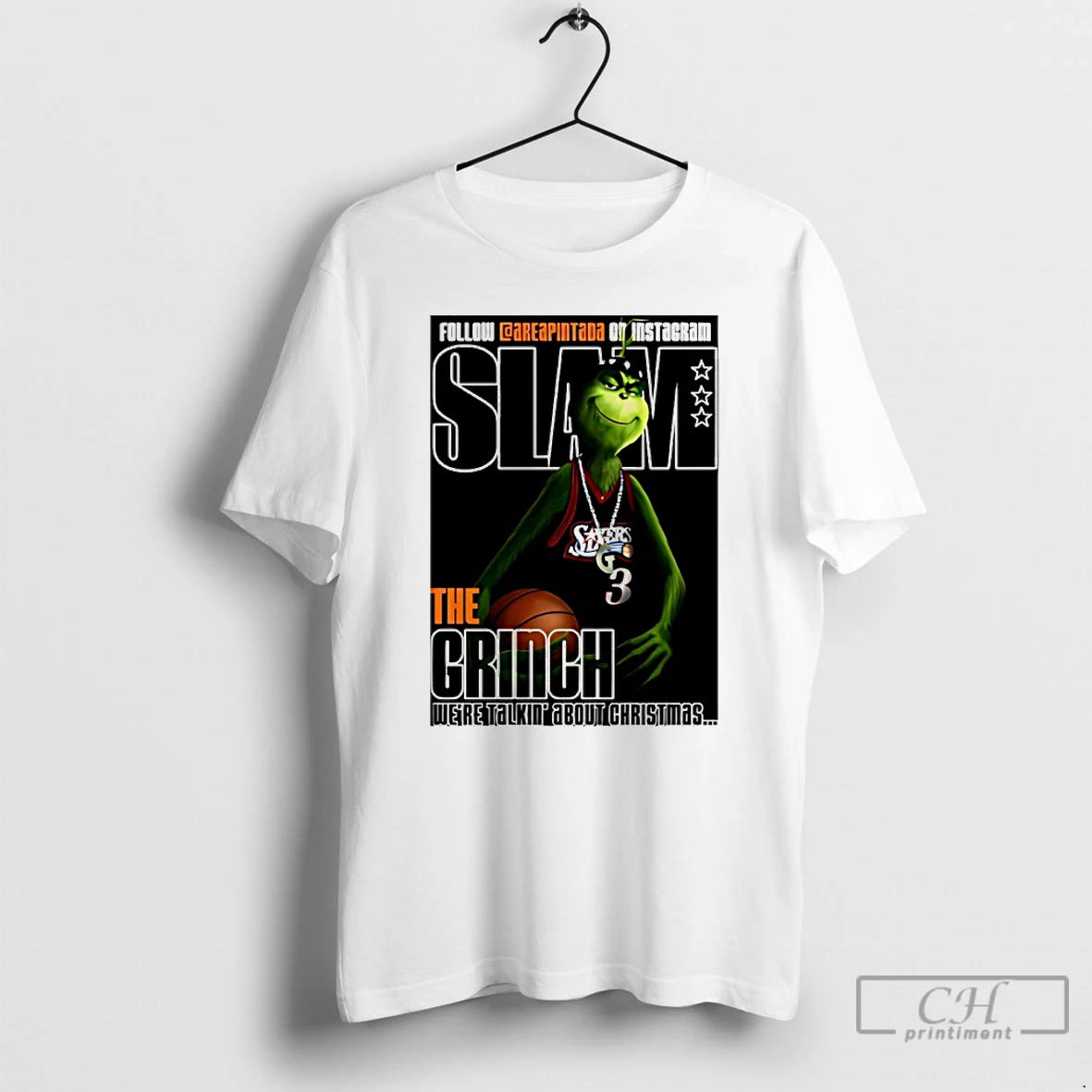 Classic Slam Allen Iverson Philadelphia 76ers The Grinch Were Talkin About Christmas T Shirts Sweater